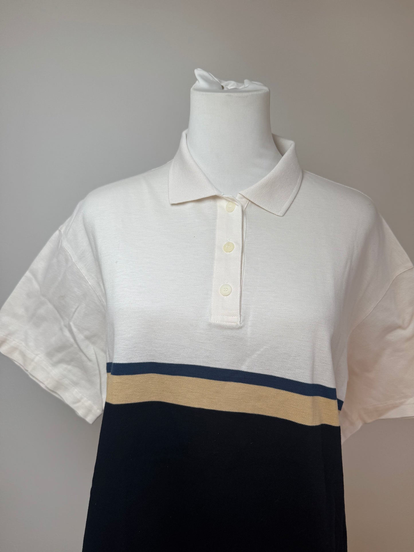 Vintage Dior Mens Polo Shirt L Black white
