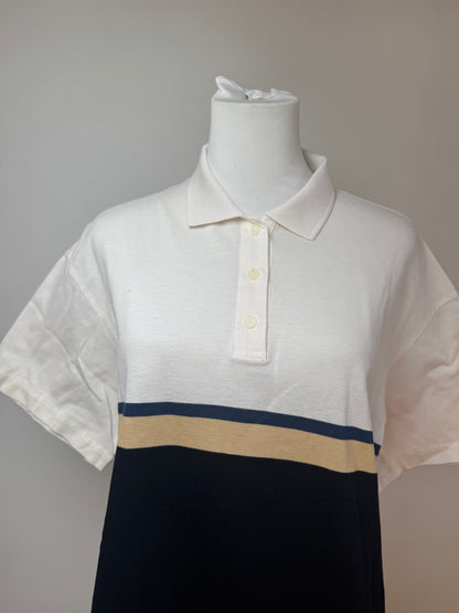 Vintage Dior Mens Polo Shirt L Black white