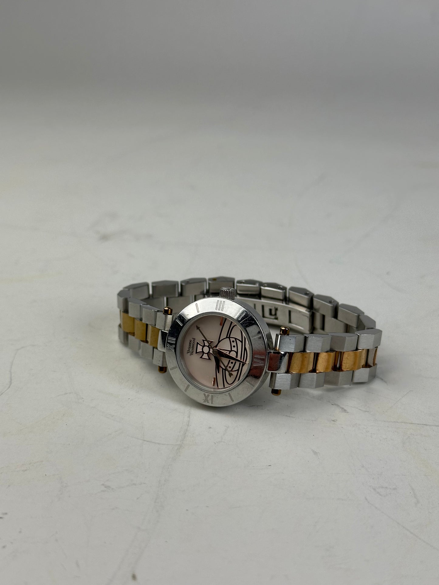 Vintage Vivienne Westwood Bi-Colour Bracelet Watch Silver Gold