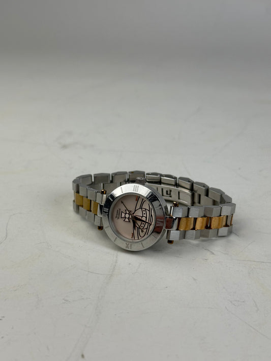 Vintage Vivienne Westwood Bi-Colour Bracelet Watch Silver Gold