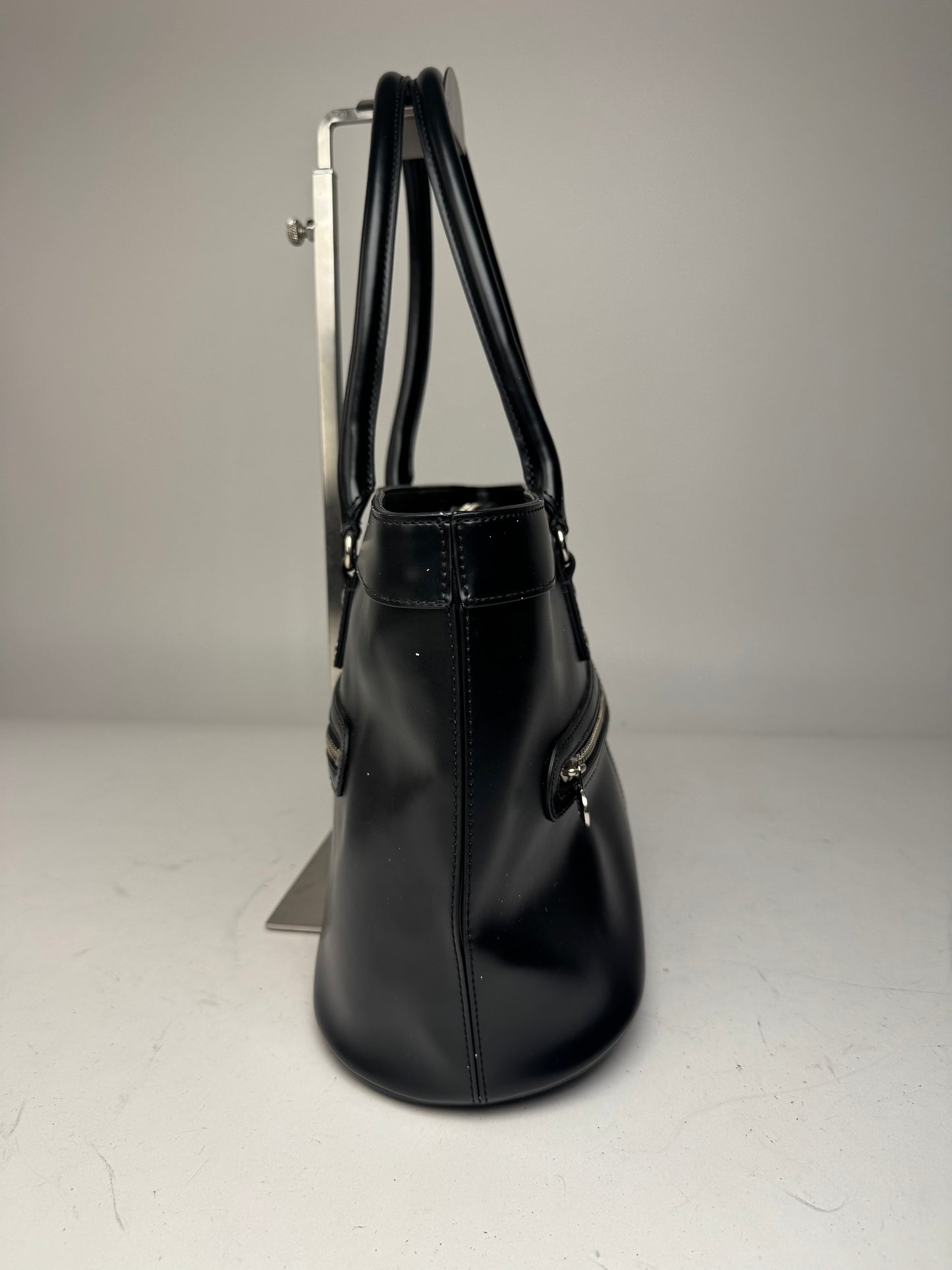 Vintage Courreges Leather Bag Black