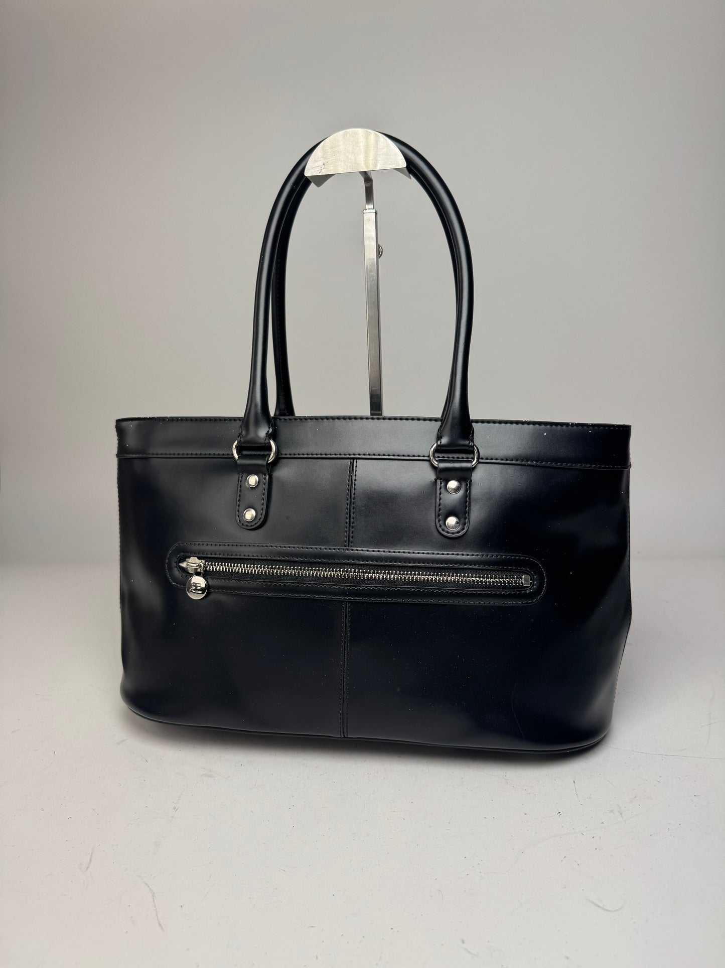Vintage Courreges Leather Bag Black