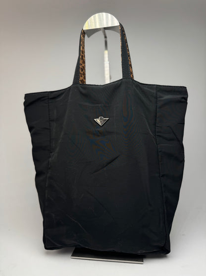 Vintage bottega Veneta Reversible shopper black brown Leo