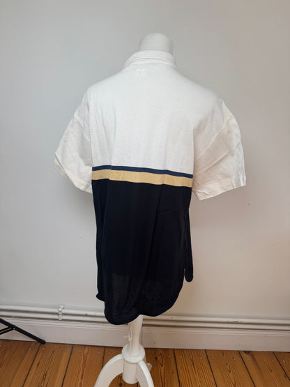 Vintage Dior Mens Polo Shirt L Black white