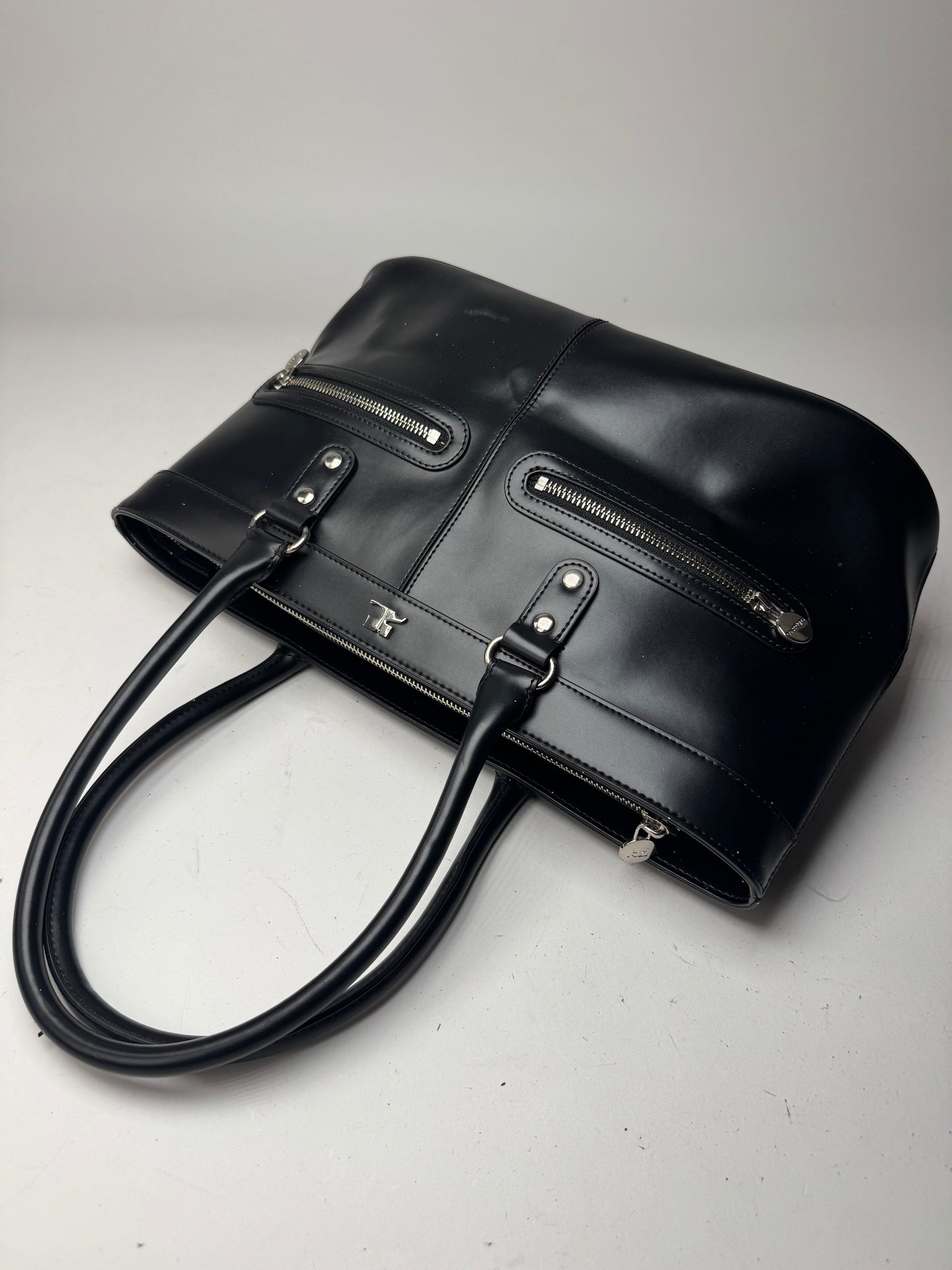 Vintage Courreges Leather Bag Black