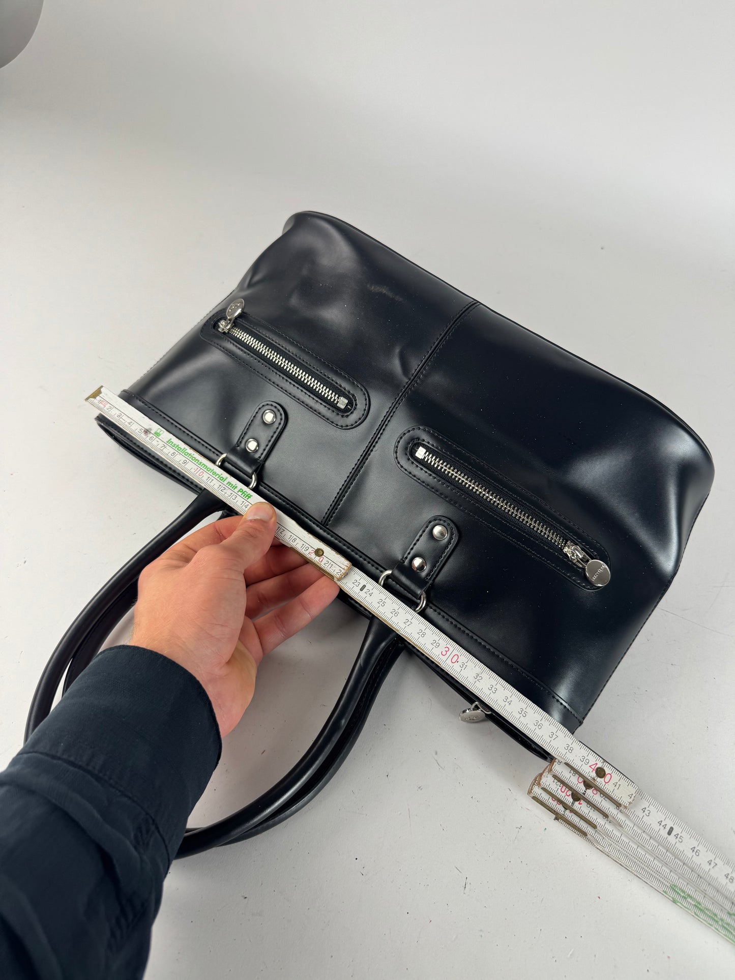 Vintage Courreges Leather Bag Black