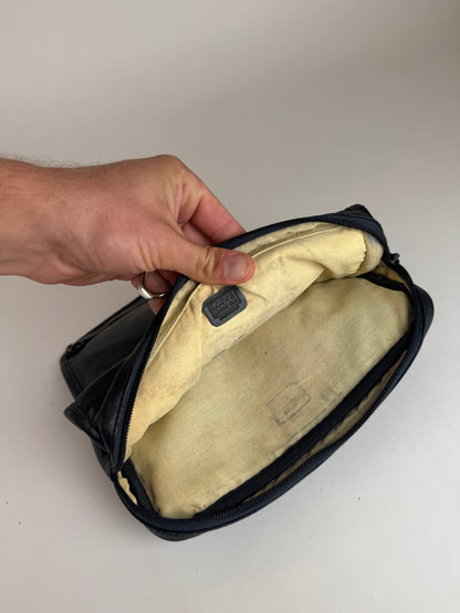 Vintage Loewe Madrid Anagram Leather Clutch Black