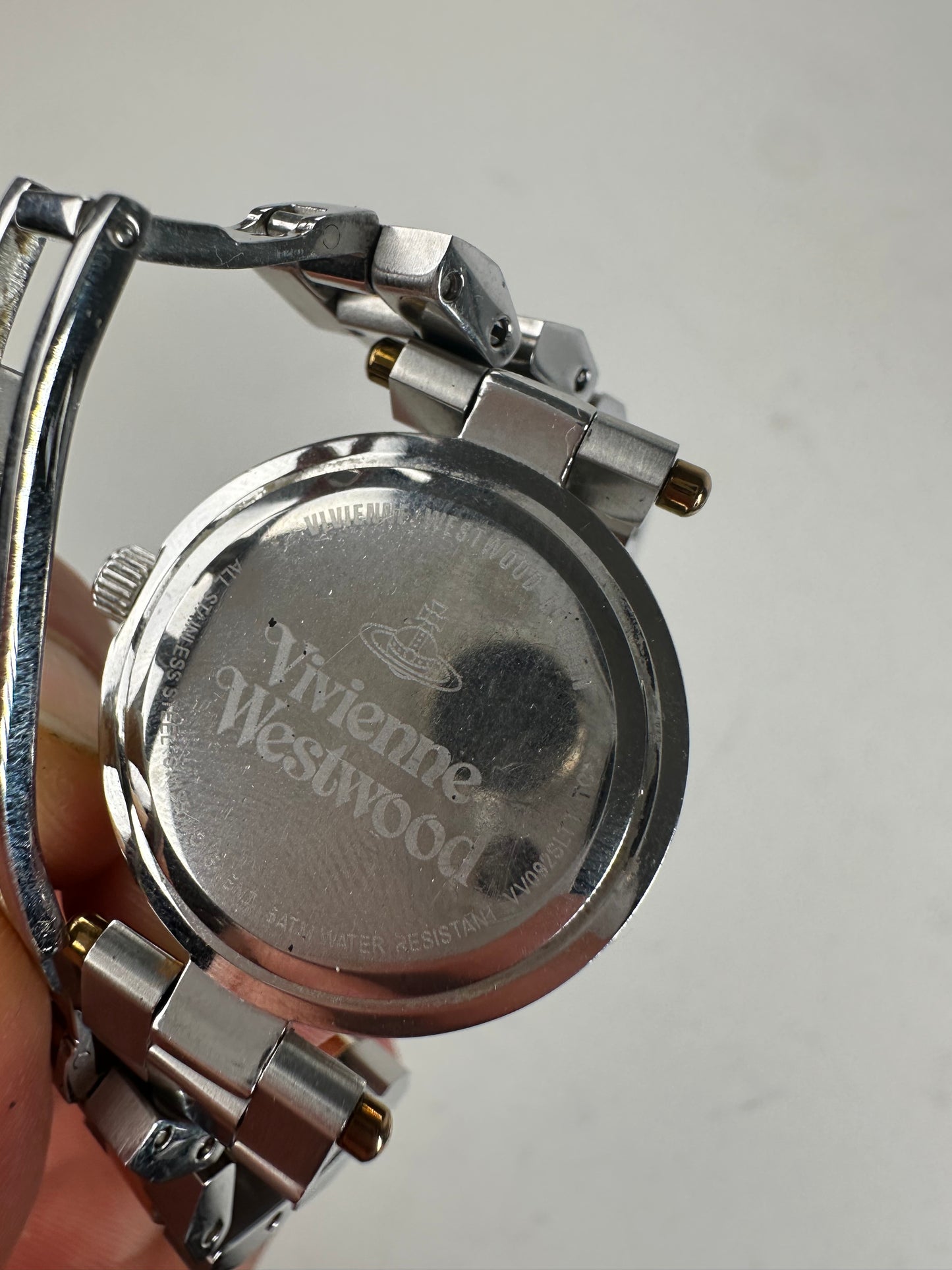 Vintage Vivienne Westwood Bi-Colour Bracelet Watch Silver Gold