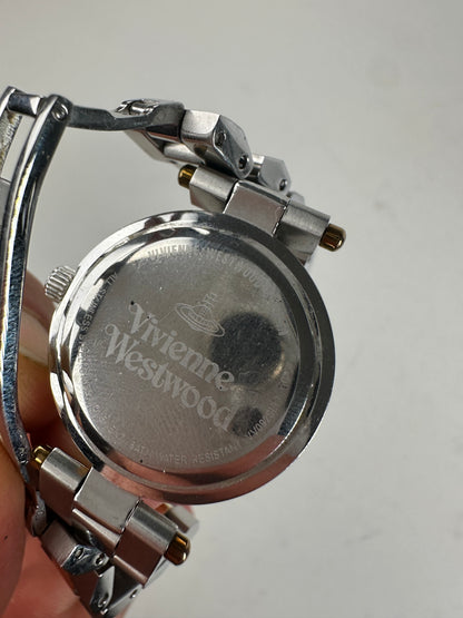 Vintage Vivienne Westwood Bi-Colour Bracelet Watch Silver Gold