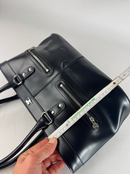 Vintage Courreges Leather Bag Black