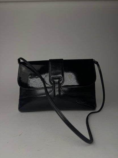 Vintage Givenchy 4G Patent leather bag black