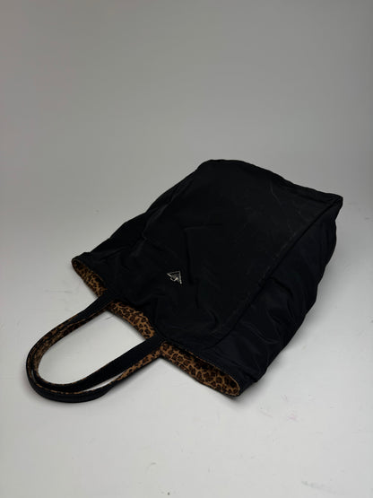 Vintage bottega Veneta Reversible shopper black brown Leo