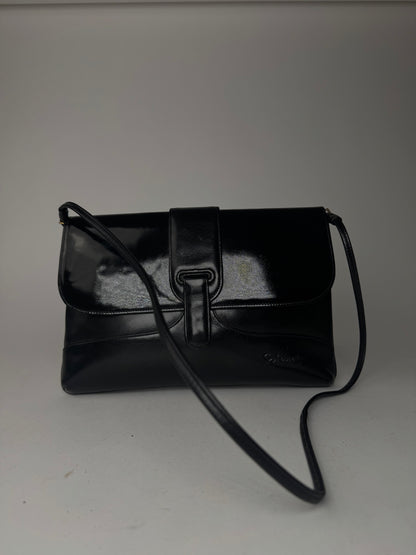 Vintage Givenchy 4G Patent leather bag black