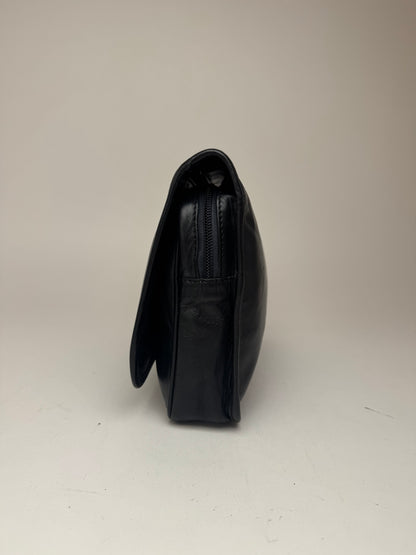 Vintage Loewe Madrid Anagram Leather Clutch Black