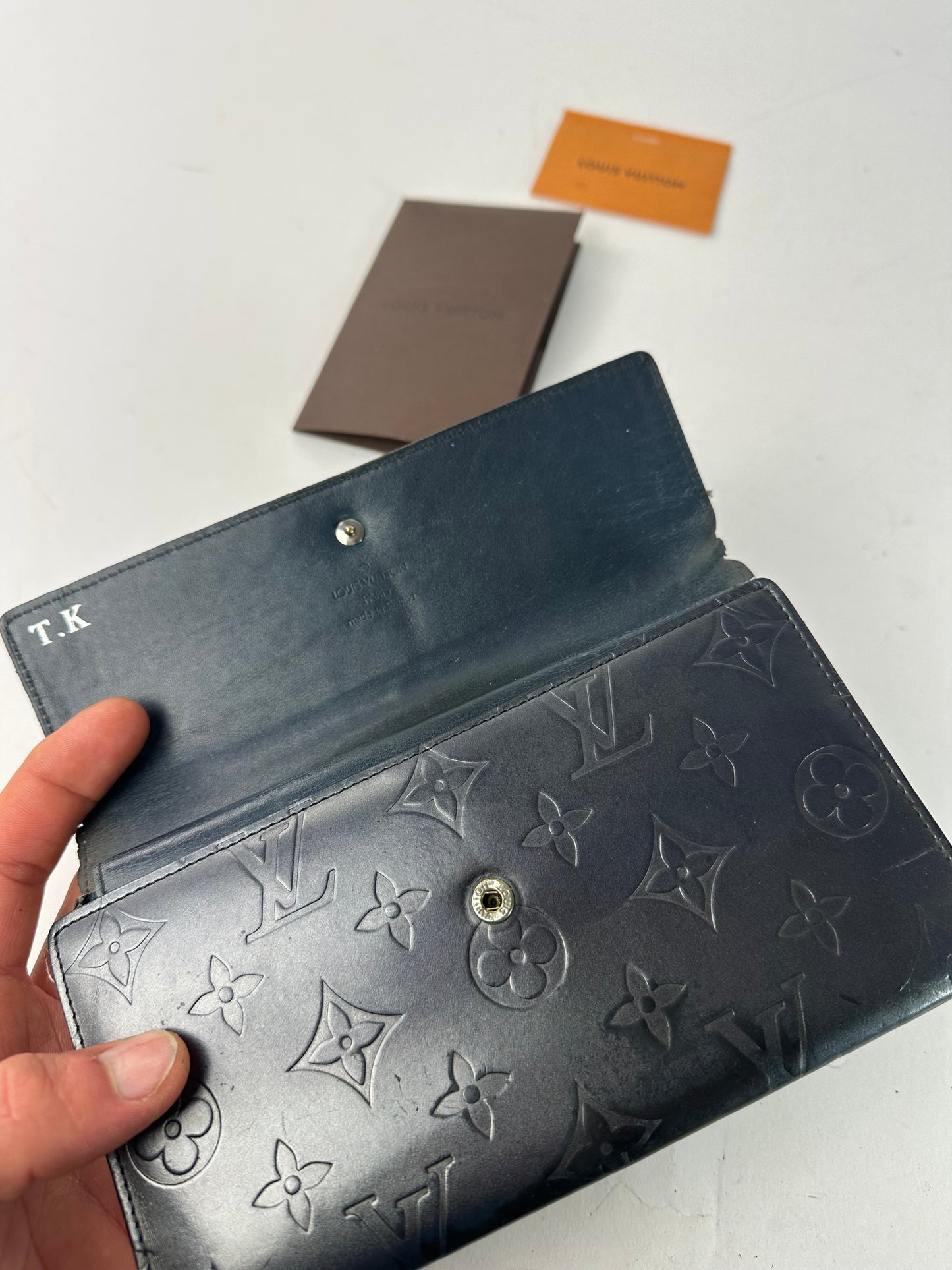 Vintage Louis Vuitton Vernis Leather Long Wallet Black