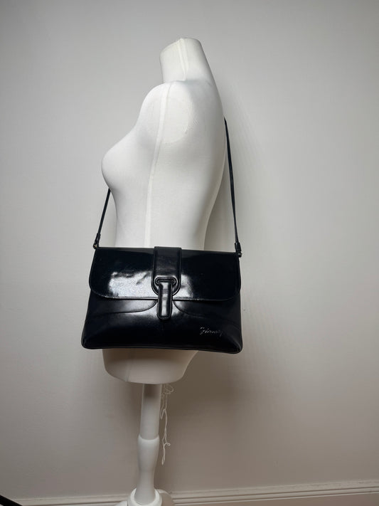 Vintage Givenchy 4G Patent leather bag black