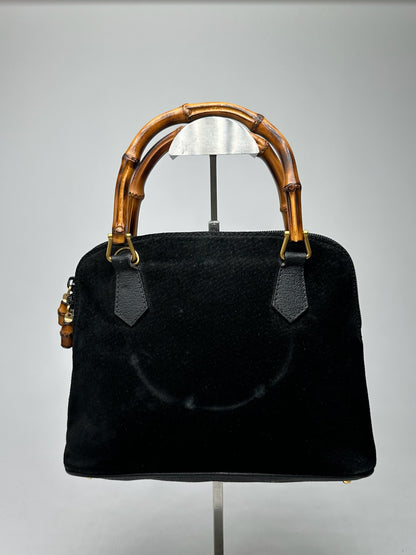 Vintage Gucci Suede Leather bag black
