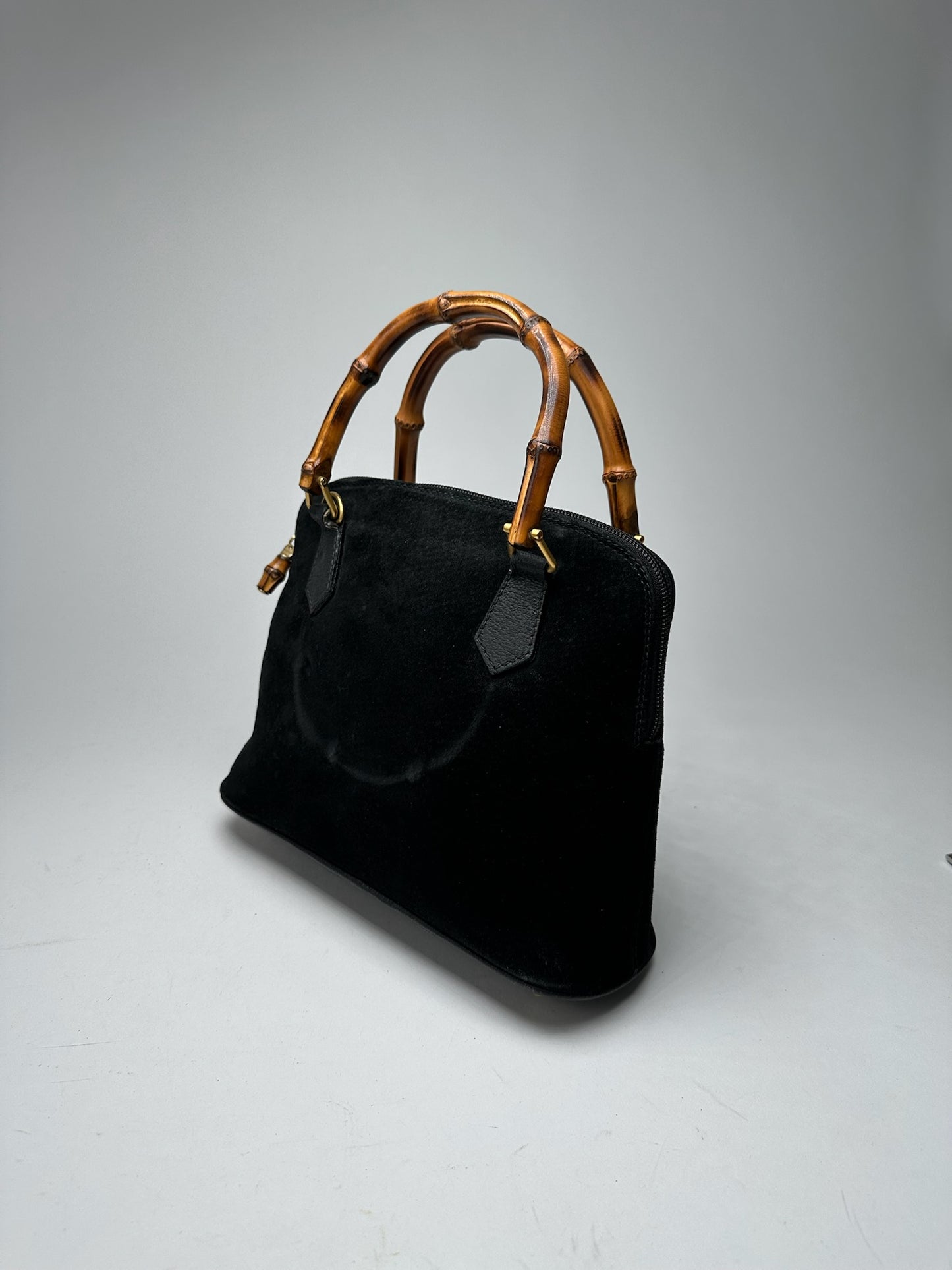 Vintage Gucci Suede Leather bag black