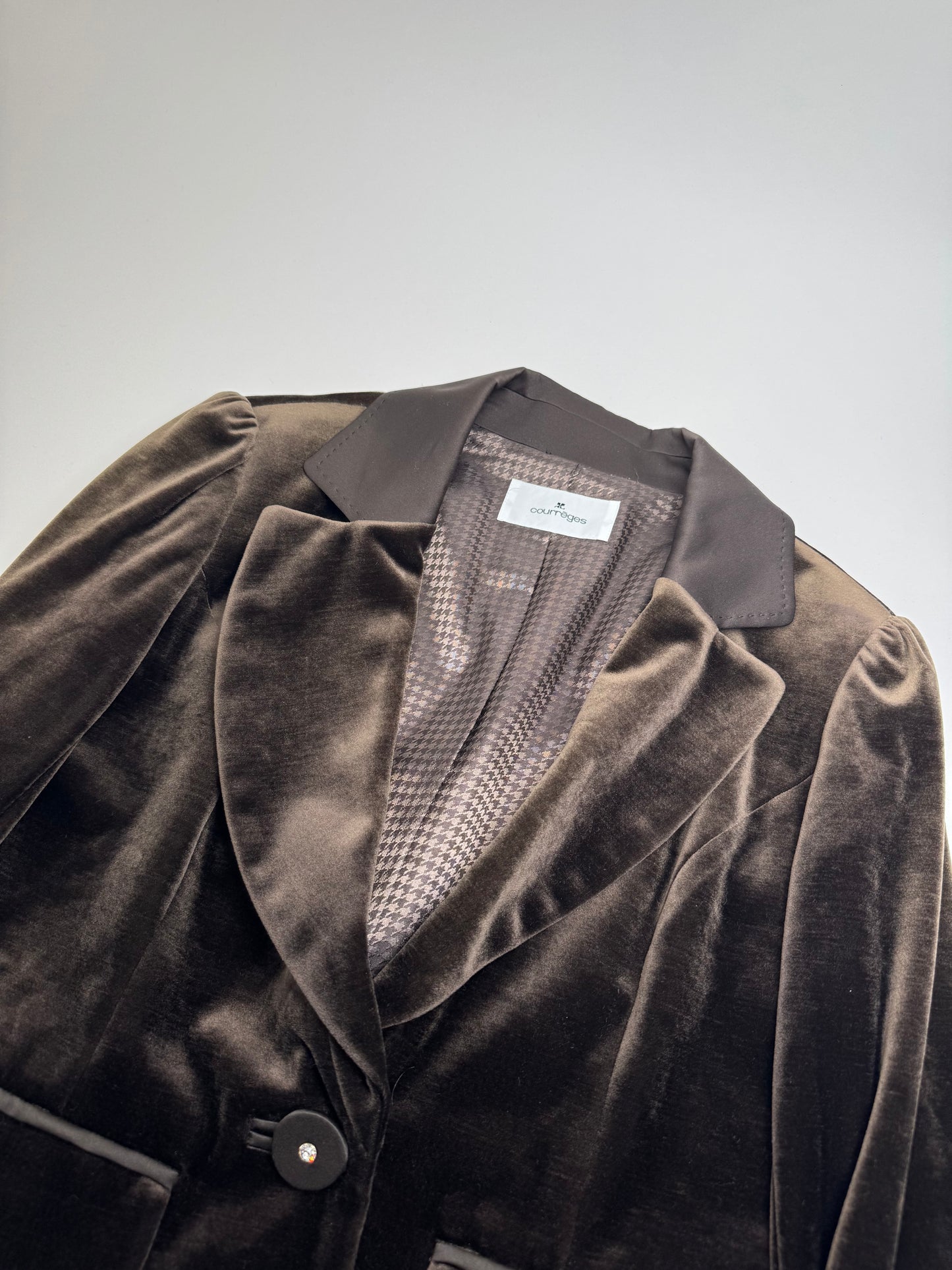 Vintage Courreges Velvet Blazer brown 40/L