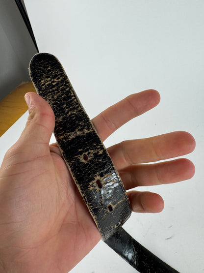 Vintage Celine Paris Crocodile Leather belt brown