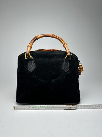 Vintage Gucci Suede Leather bag black