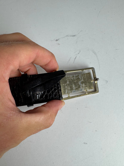 Vintage Celine Paris Crocodile Leather belt brown