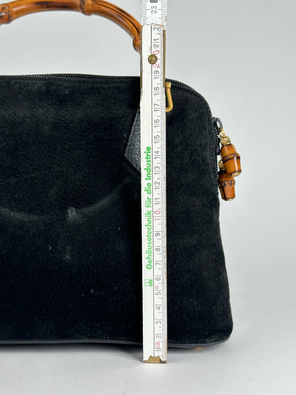 Vintage Gucci Suede Leather bag black