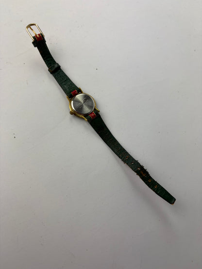 Vintage Gucci Quartz Watch Green-Red Stripe Late 1980s
