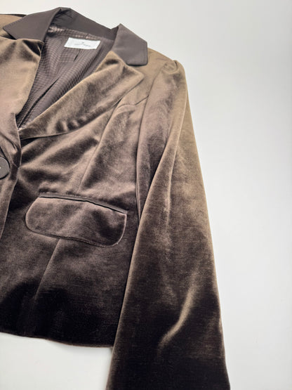 Vintage Courreges Velvet Blazer brown 40/L