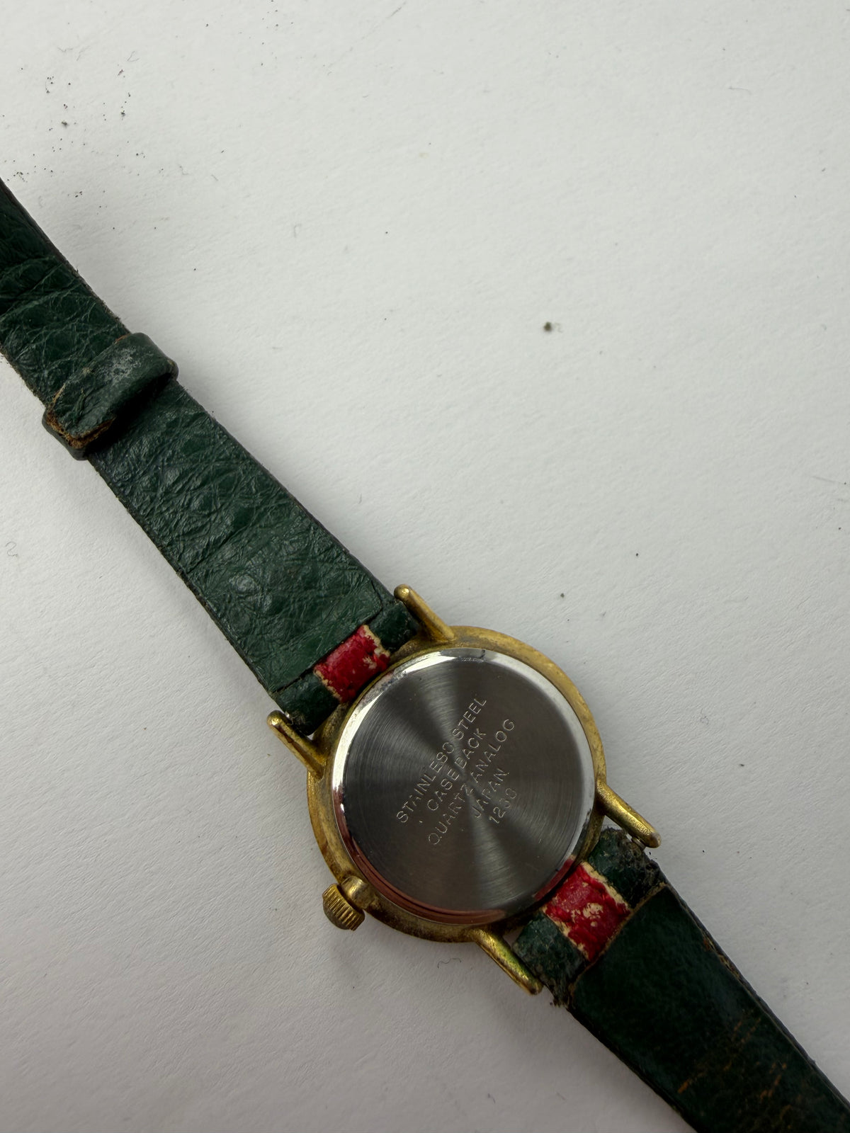Vintage Gucci Quartz Watch Green-Red Stripe Late 1980s