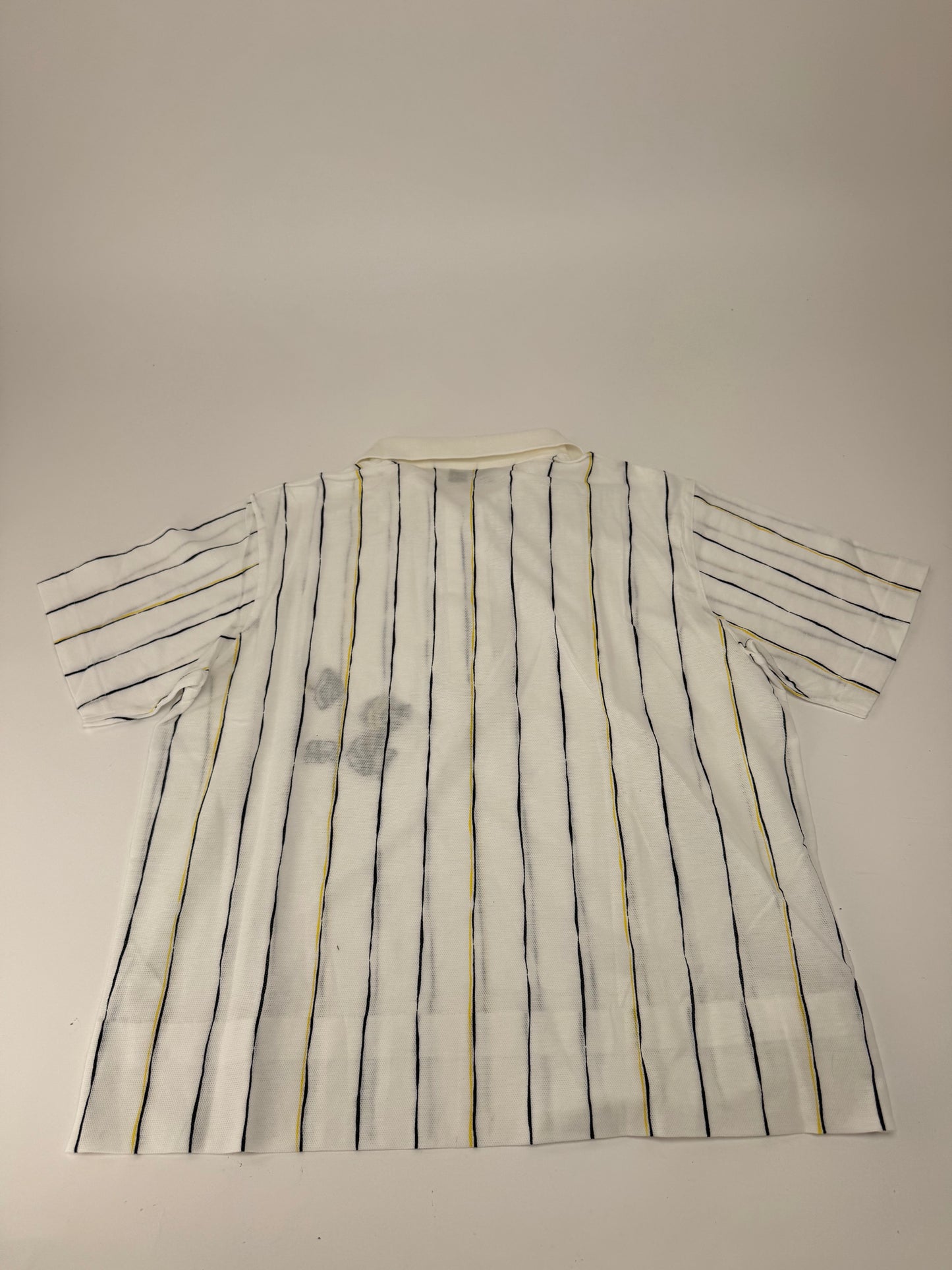 Vintage Dior Striped Polo Shirt Black white Yellow 36/S