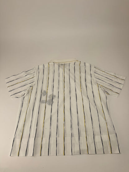 Vintage Dior Striped Polo Shirt Black white Yellow 36/S