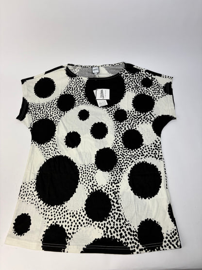 Vintage Jean Paul Gaultier Abstract Dot Print T-Shirt Black White XL