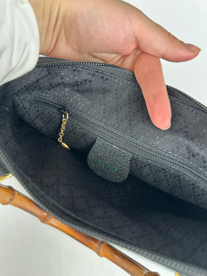 Vintage Gucci Suede Leather bag black