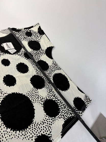 Vintage Jean Paul Gaultier Abstract Dot Print T-Shirt Black White XL