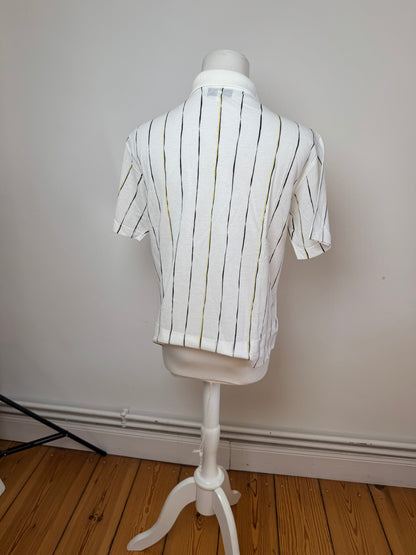 Vintage Dior Striped Polo Shirt Black white Yellow 36/S