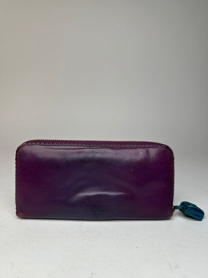 Vintage Loewe Madrid Long Leather Wallet Purple