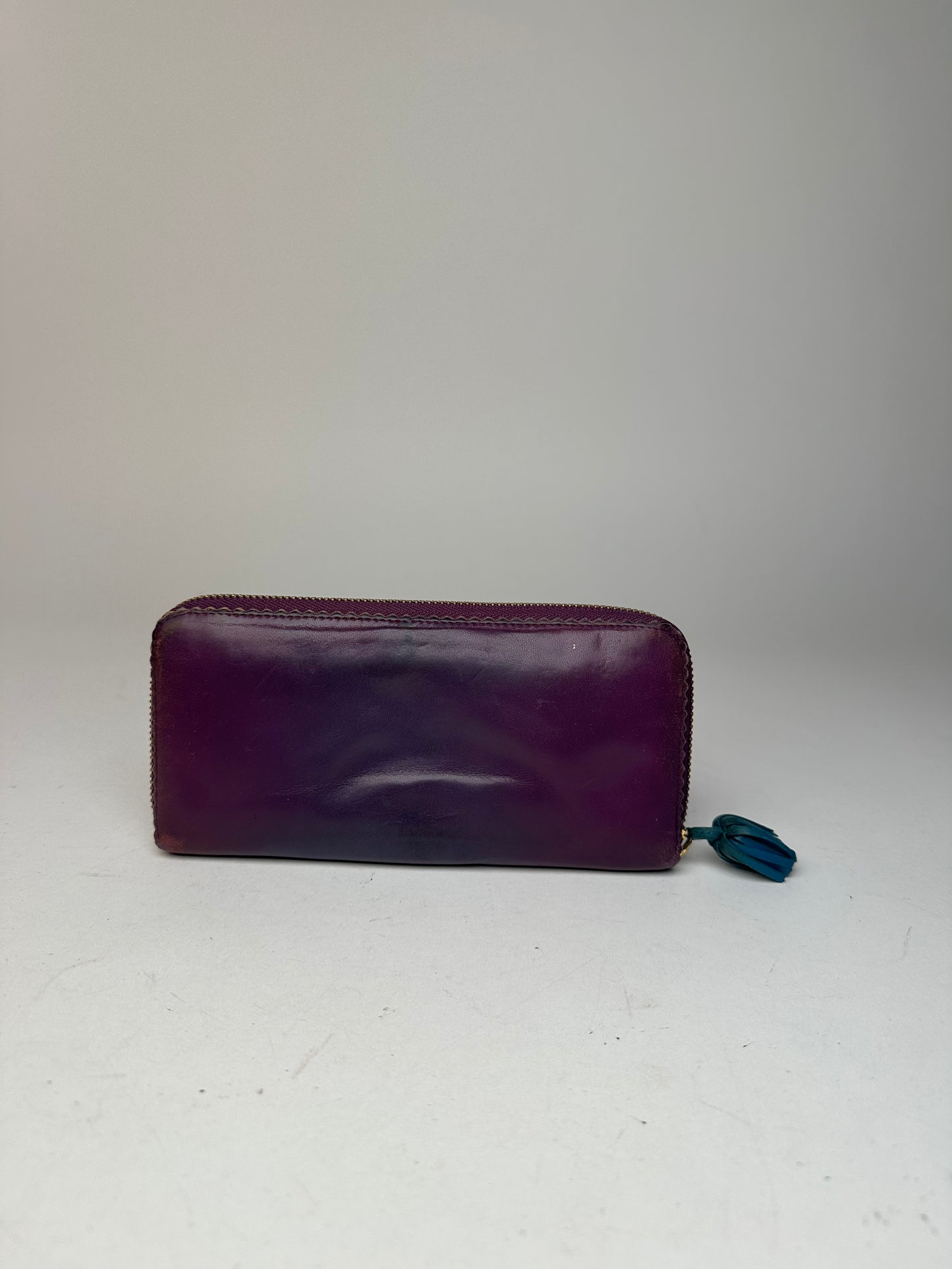 Vintage Loewe Madrid Long Leather Wallet Purple