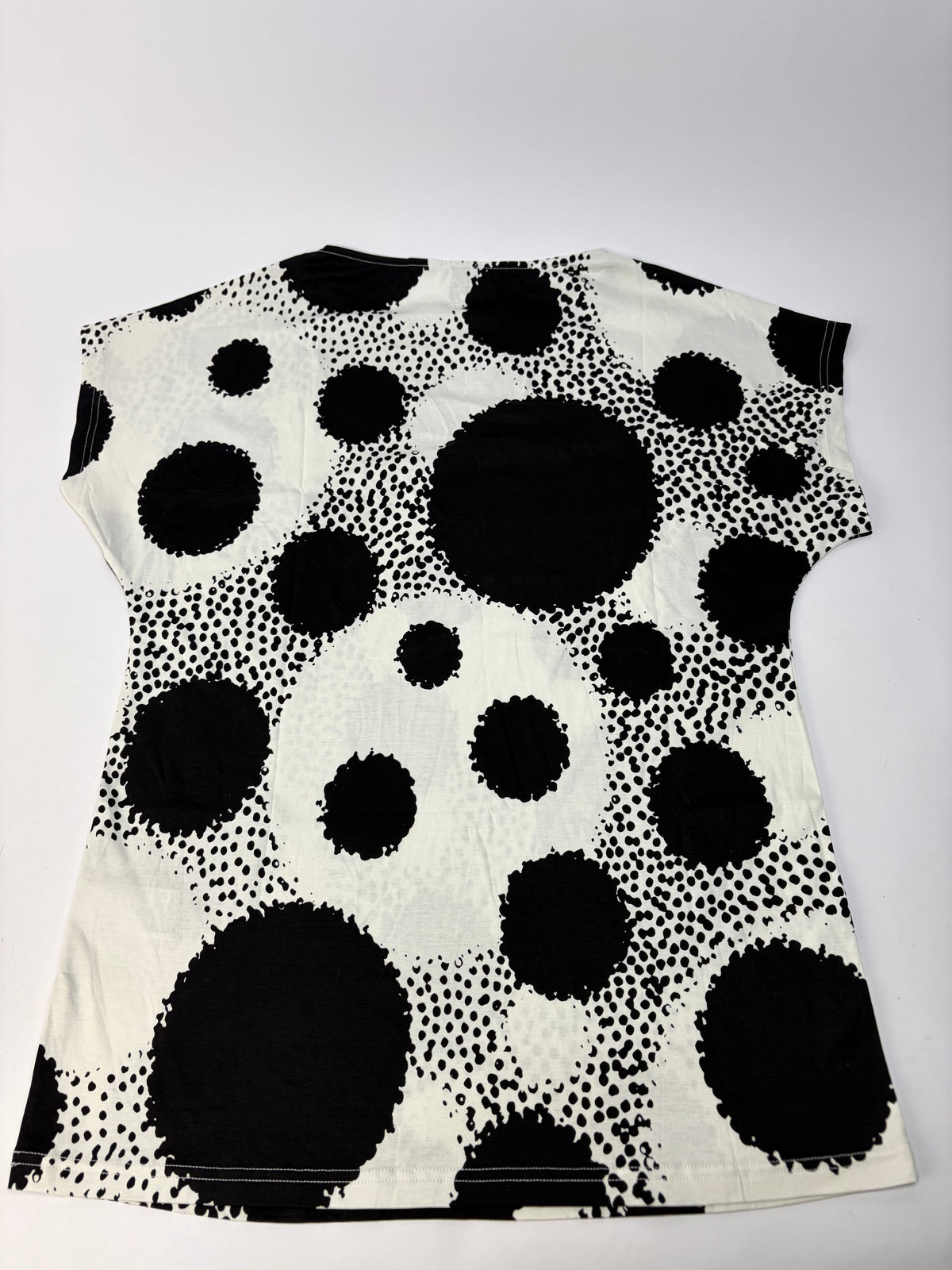 Vintage Jean Paul Gaultier Abstract Dot Print T-Shirt Black White XL