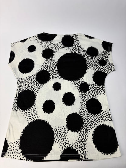 Vintage Jean Paul Gaultier Abstract Dot Print T-Shirt Black White XL