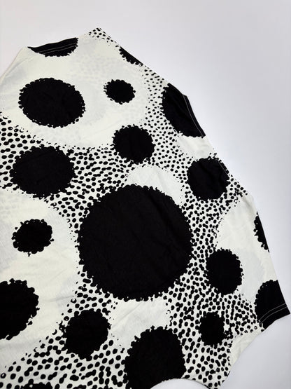 Vintage Jean Paul Gaultier Abstract Dot Print T-Shirt Black White XL