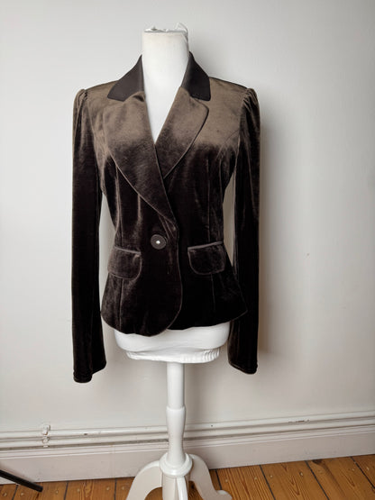Vintage Courreges Velvet Blazer brown 40/L