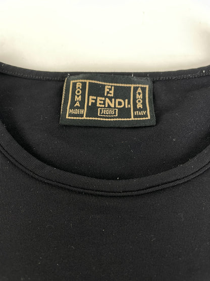 Vintage Fendi Cotton T Shirt Black