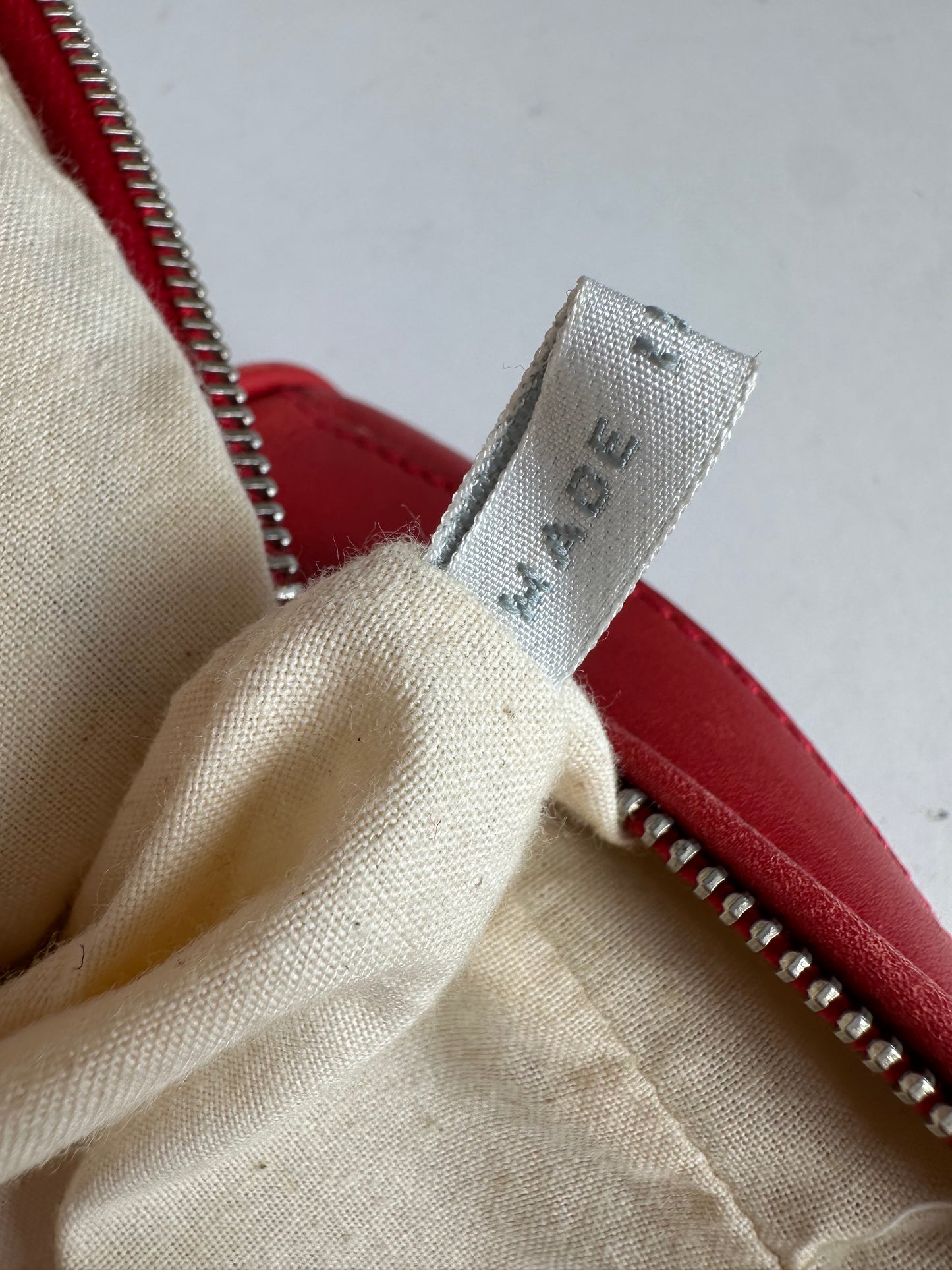 Vintage Marni Leather Bowling Bag Tomato Red