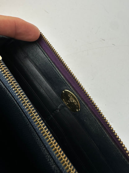 Vintage Loewe Madrid Long Leather Wallet Purple