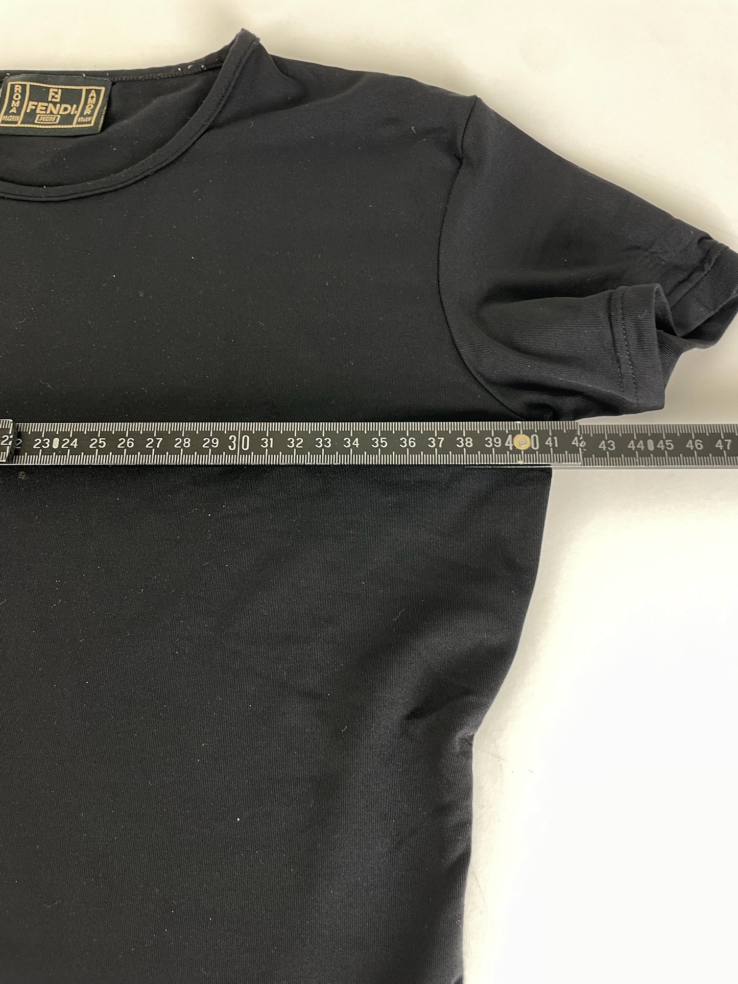Vintage Fendi Cotton T Shirt Black