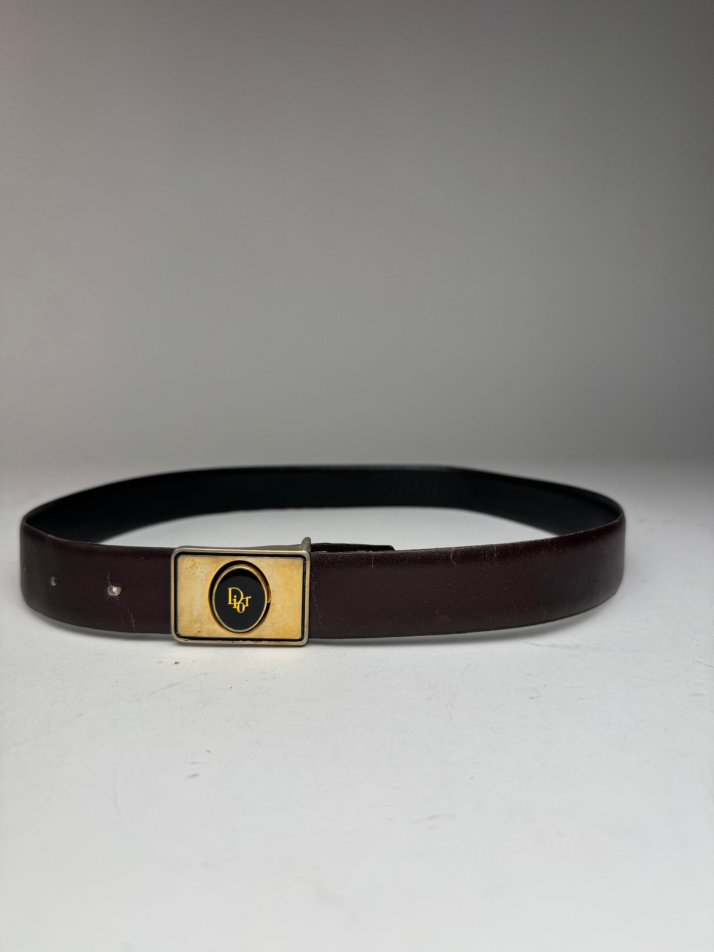 Vintage Dior Leather belt brown