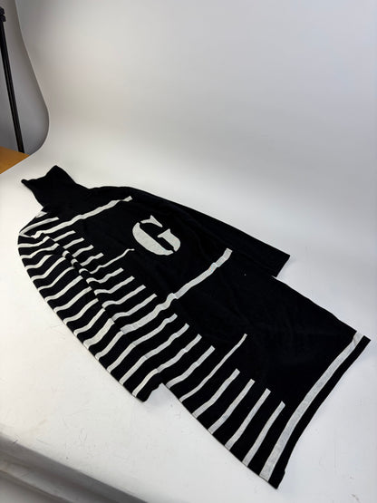 Vintage Jean Paul Gaultier Wool Blend Dress Black White M