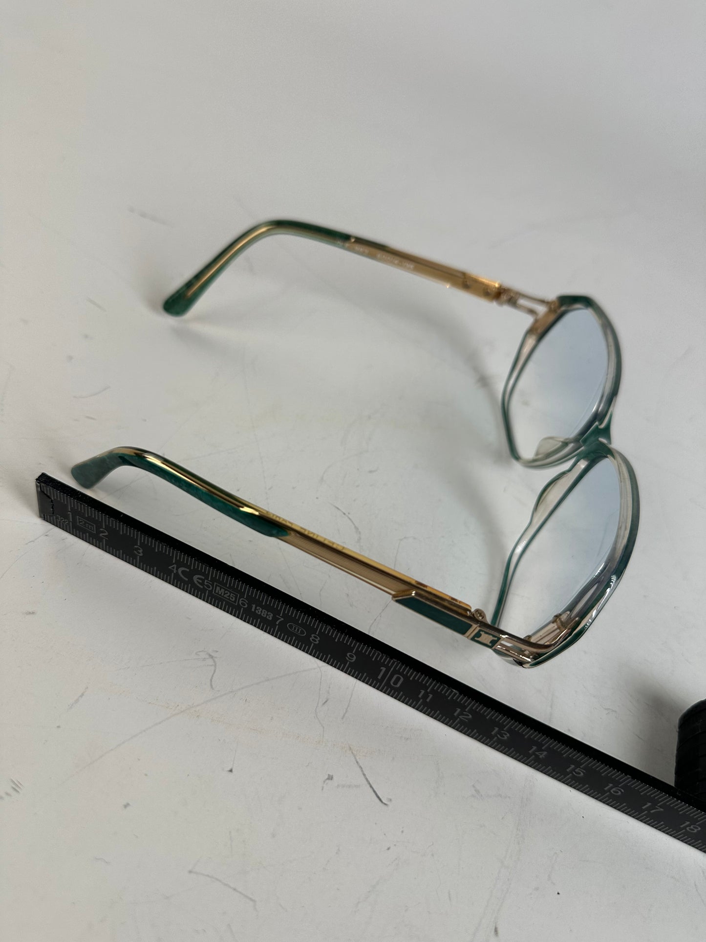 Vintage Celine Acetate Eyeglasses Teal Gold Early 2000s