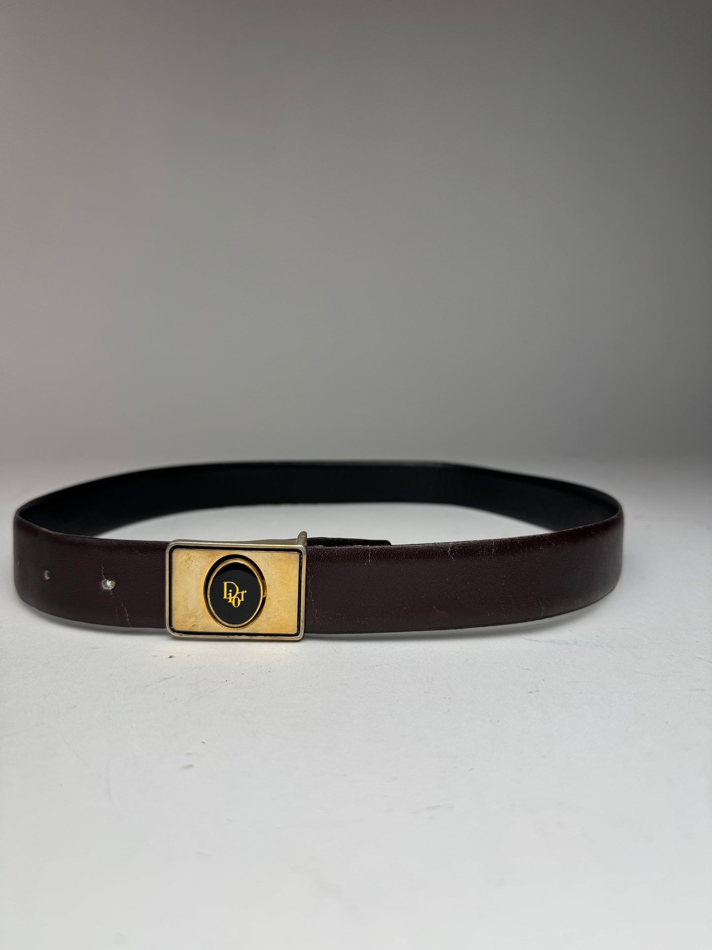 Vintage Dior Leather belt brown